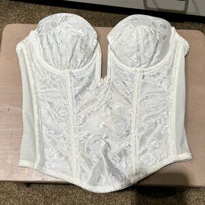 Vintage VS White Corset Bustier Top Size 32C/34B